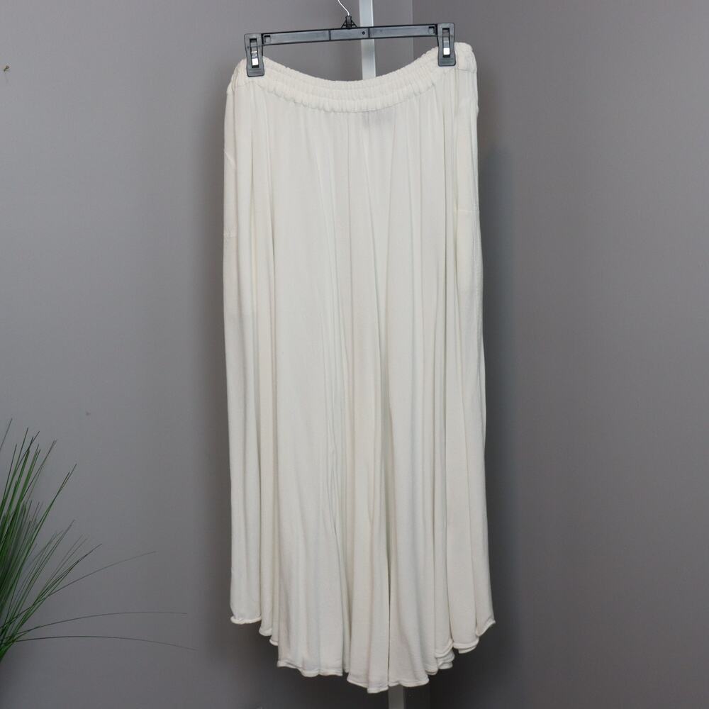 Vintage Tienda Ho White Full Skirt | Handwoven in Morocco | 60/40‎ Cotton Rayon